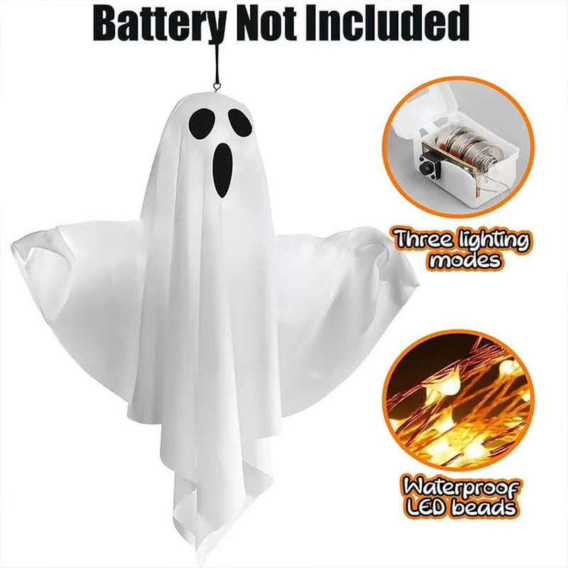 Glowing Ghost Chandelier for Halloween Party Decor