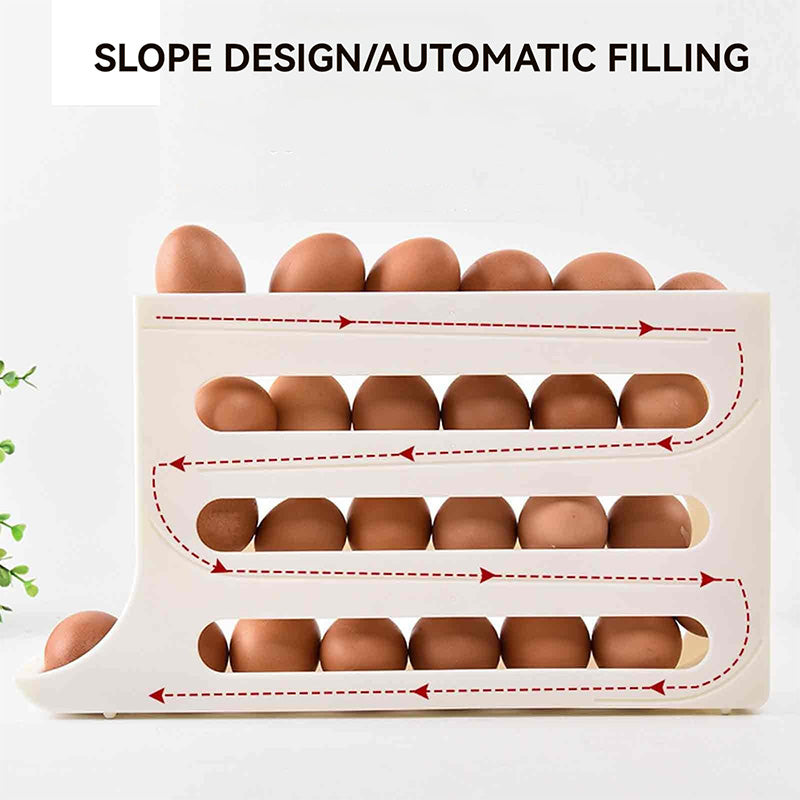 🎉 Automatic Rolling Egg Holder for Fridge 🥚