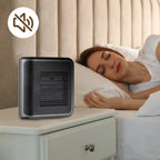 800W Wall Outlet Space Heater - Adjustable Thermostat with 4 Timer Settings & Overheat Protection for Office/Bedroom 🕒🌡️