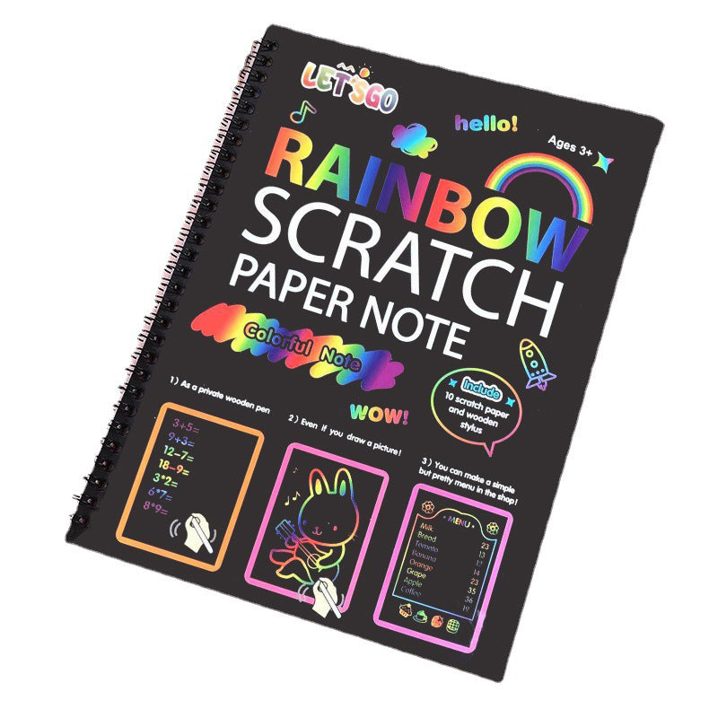 🎨BUY 1 GET 1 FREE 20PCS🎨Creative Rainbow Scratch Art Notebook