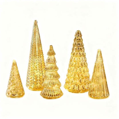 5-Piece Decorative Lighted Resin Trees Set🎄✨