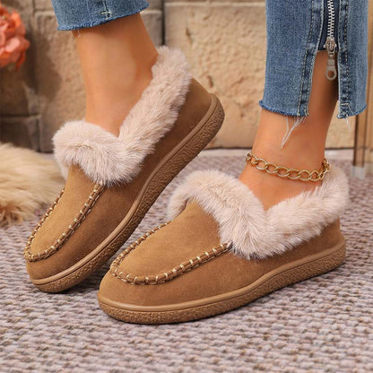 🍂Fuzzy Closed Back Slippers for Women