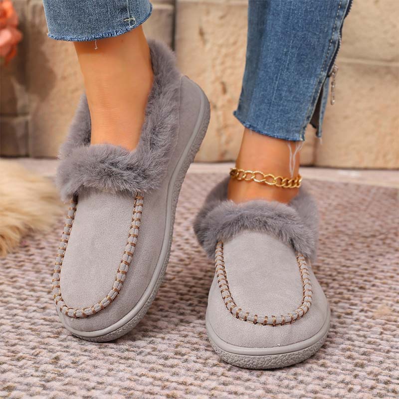 🍂Fuzzy Closed Back Slippers for Women