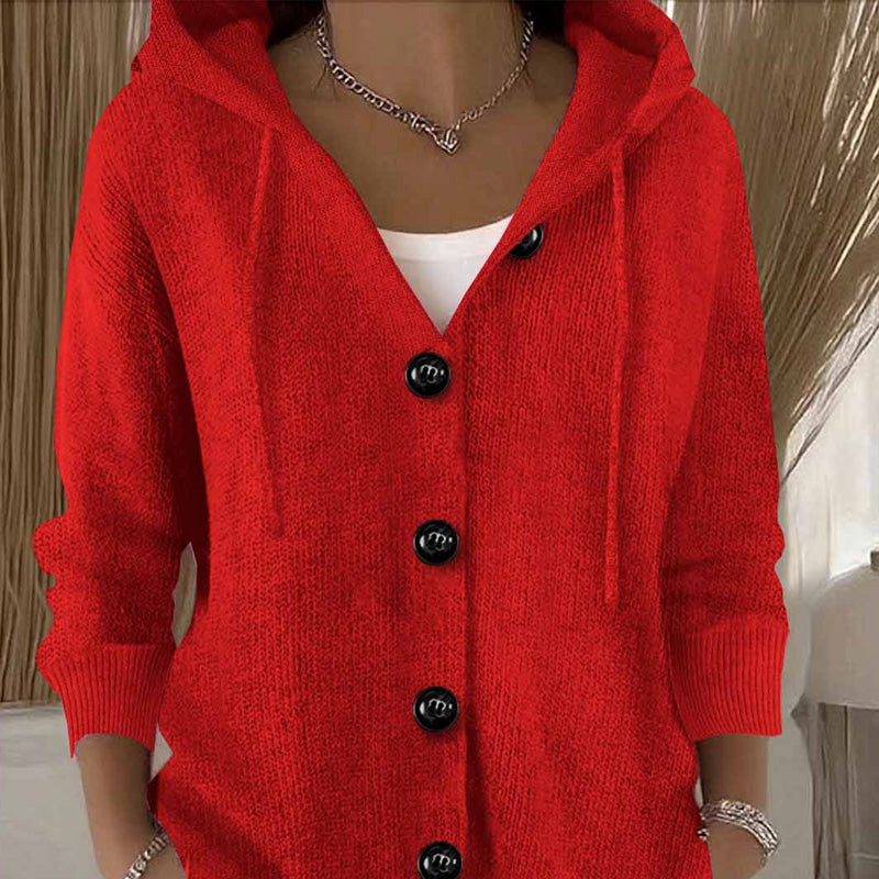 💖Women’s Solid Color Long Sleeve Cardigan