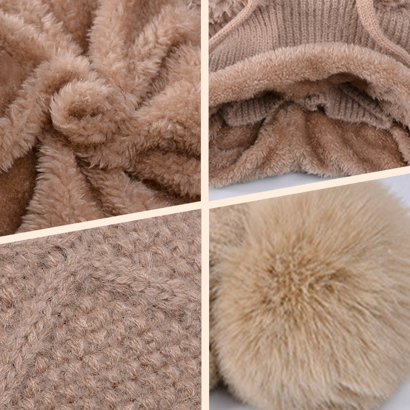 🔥Stylish Chunky Winter Knit Hat - With Warm Face Cover and Scarf