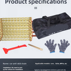Universal Anti-Skid Snow Chains for Car Tires
