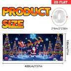 🎇🚪UV Activated Christmas Garage Door Cover Banner, Glows in Dark🔥🎉