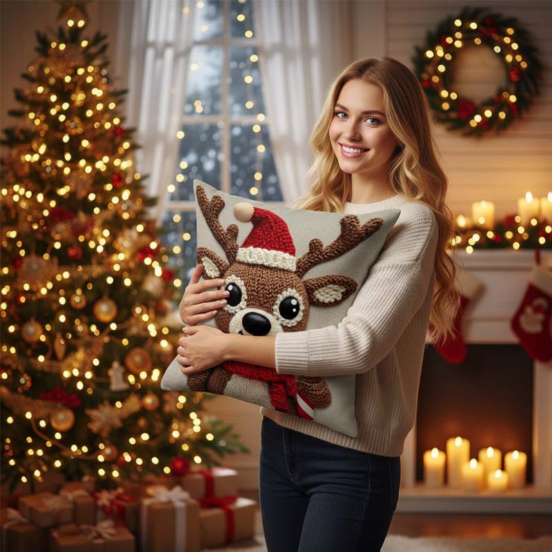 🎅Festive Christmas Character Pillow Cover 18x18