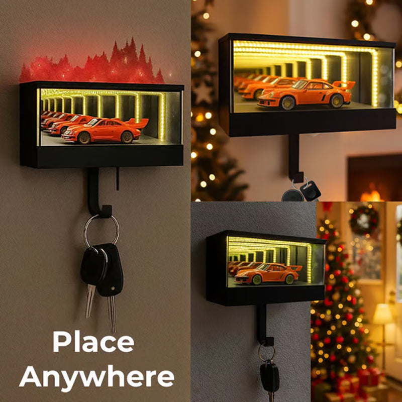 🔥Infinity Mirror LED Garage Key Holder