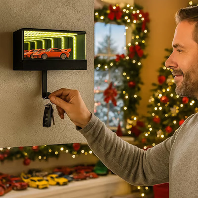🔥Infinity Mirror LED Garage Key Holder