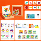 💥Wooden Magnetic Pattern Block Puzzle Set