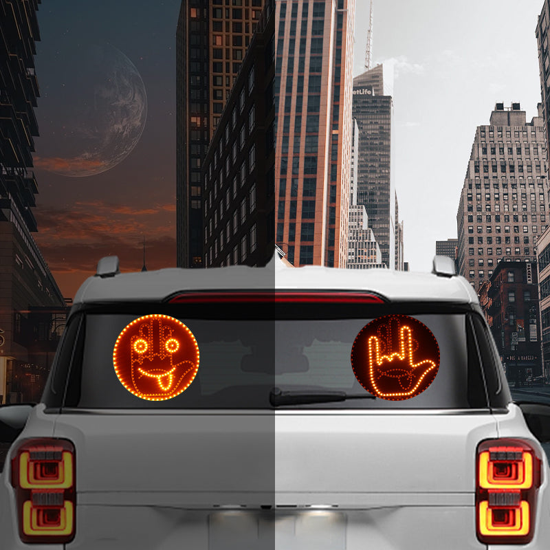 ✨ Expression & Gesture LED Sign Light for Car Rear Window