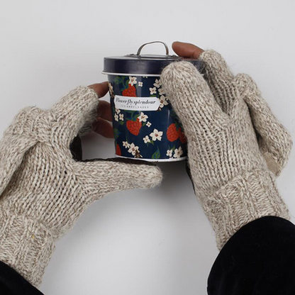 🧤 Flip-Top Fingerless Mittens | Unisex Warm Gloves ❄️ for Touchscreen, Office & Cycling - Keep Hands Toasty All Winter! 🔥