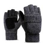 🧤 Flip-Top Fingerless Mittens | Unisex Warm Gloves ❄️ for Touchscreen, Office & Cycling - Keep Hands Toasty All Winter! 🔥