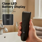 ✂️ Men's Digital Body Trimmer – L-Shaped Safety Blade, LED Display & 90-Min Runtime ✨