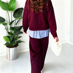 Women's Casual Long-Sleeve Top and Pants 2-Piece Set🔥