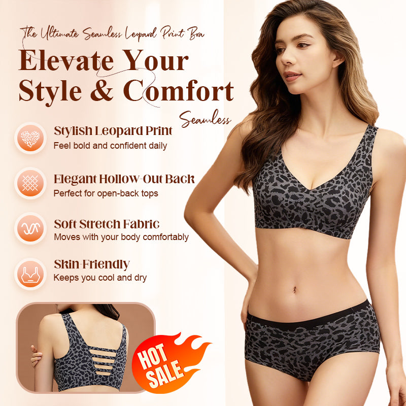 Stylish Leopard Pattern Breathable Everyday Bra