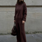 💥High-Neck Side-Zip Sweatshirt & Pants Set 👚👖