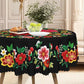 🔥Hot Sale🔥Mexican Floral Tablecloth With Scalloped Edge