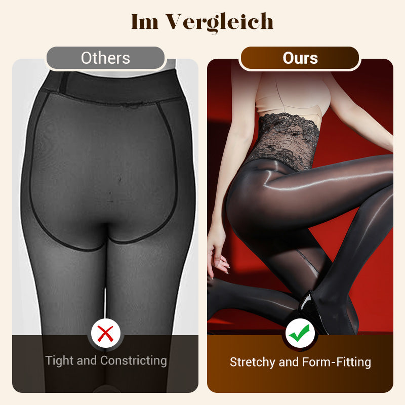 Value Bundle: 8D Oil-Sheen Rose Lace Stockings