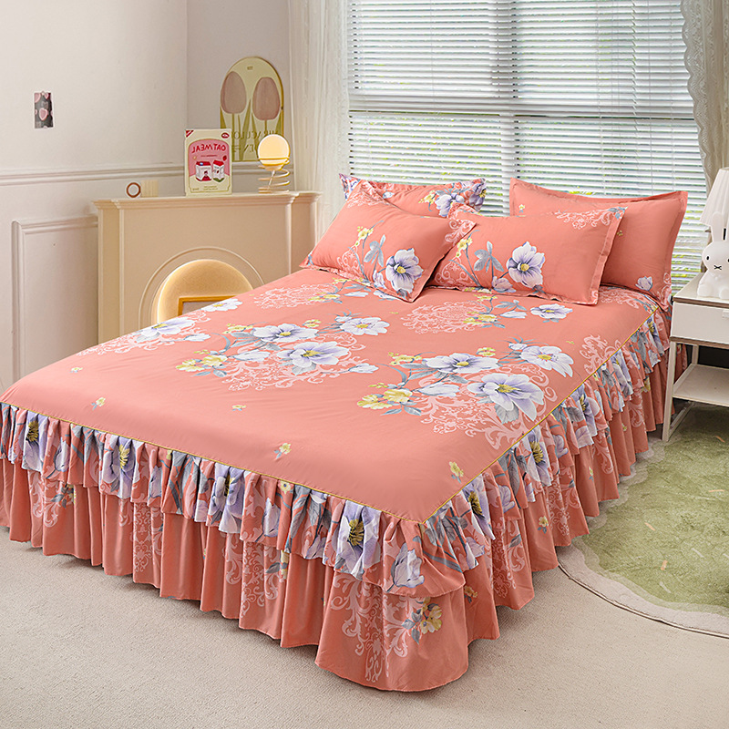🛏️ 3-Piece Ruffled Bed Skirt Set – Elegant Design, Easy Fit & Complete Coverage 🛌
