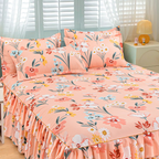 🛏️ 3-Piece Ruffled Bed Skirt Set – Elegant Design, Easy Fit & Complete Coverage 🛌