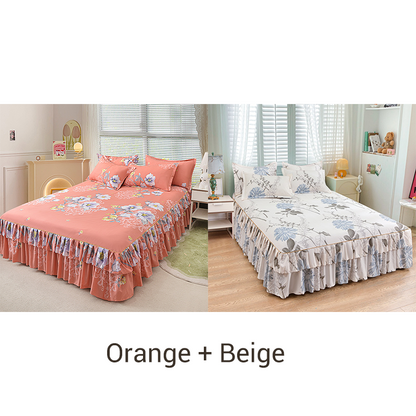 🛏️ 3-Piece Ruffled Bed Skirt Set – Elegant Design, Easy Fit & Complete Coverage 🛌