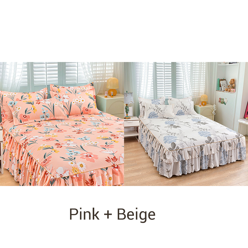 🛏️ 3-Piece Ruffled Bed Skirt Set – Elegant Design, Easy Fit & Complete Coverage 🛌