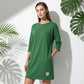 Women's Crew Neck Casual Loose T-Shirt Dress