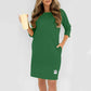 Women's Crew Neck Casual Loose T-Shirt Dress