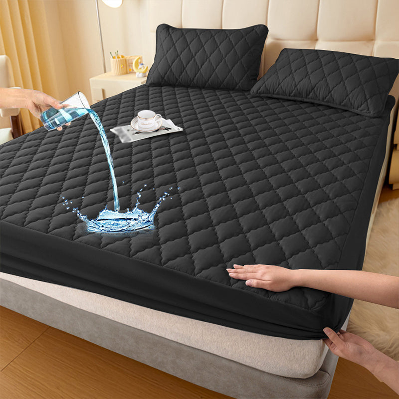 🌤️🛏️Waterproof Quilted Mattress Cover & Pillowcases Set