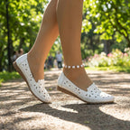 Women's Floral Hollow-Out Breathable Flat Loafers