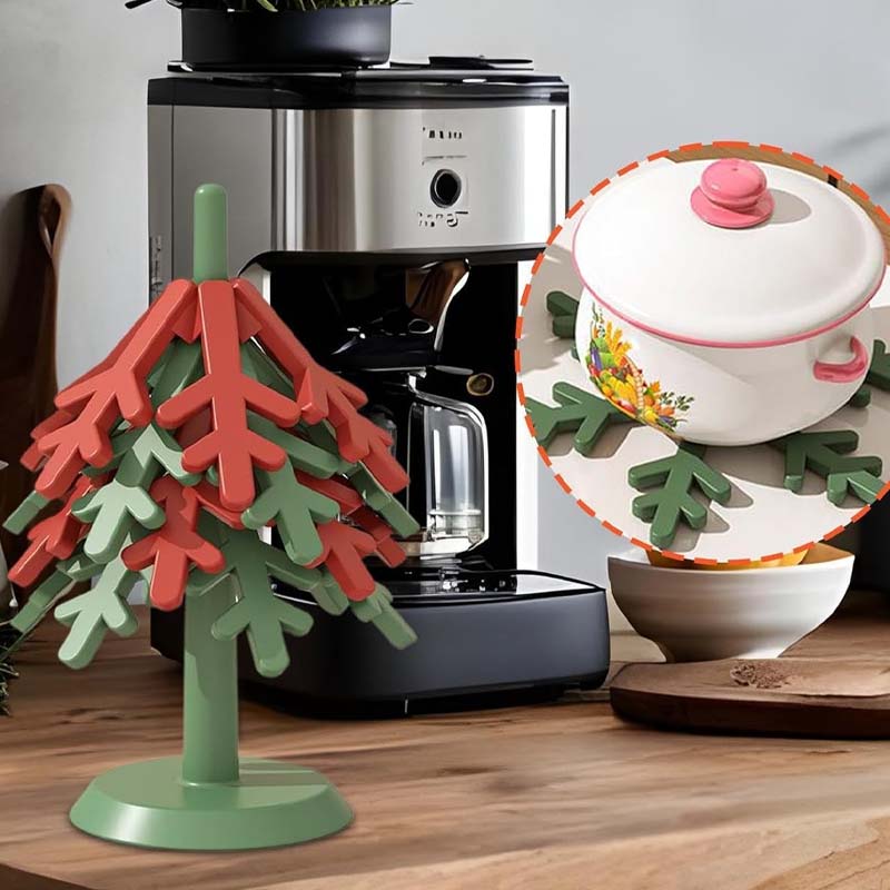2-in-1 Christmas Tree Silicone Trivet