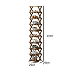 Durable Foldable Bamboo Shoe Rack