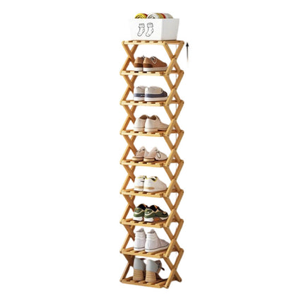 Durable Foldable Bamboo Shoe Rack