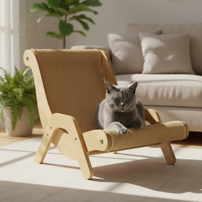 2-in-1 Sisal Cat Scratcher Lounger | Space-Saving & Durable 🐱