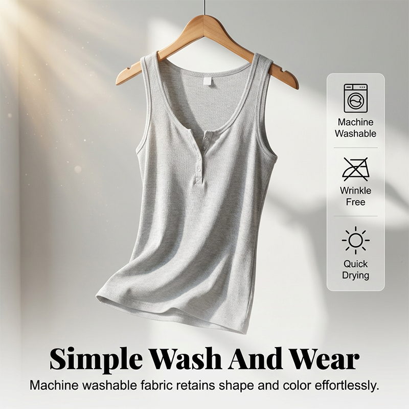 Sleeveless Ribbed Basic Cami Top