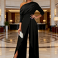 👗Women's Elegant One-Shoulder Jumpsuit – Wide-Leg Flow, Wrap Skirt Detail & Premium Breathable Fabric for a Chic Look 💃