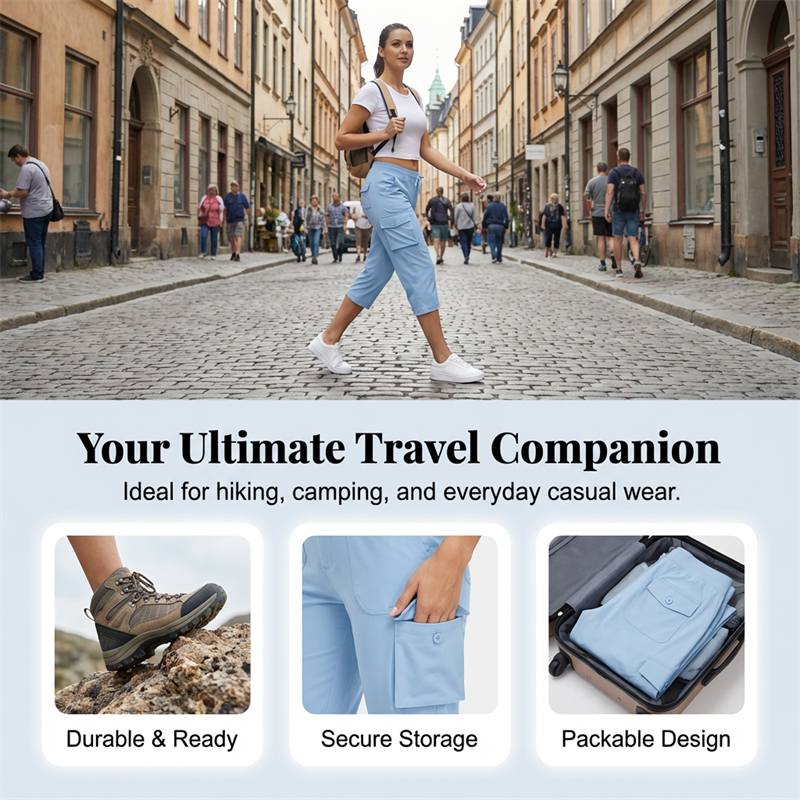 ✨Women's Lightweight Cargo Capris🌿 Adventure-Ready Comfort And Style 🌿