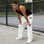 Breathable Straight-Leg Trousers for Men