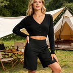 🔥Women's High-Waist Yoga Shorts with Pockets