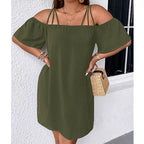 👗 Women's Elegant Solid Color Mini Dress