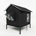 🐈 All-Weather Elevated Outdoor Cat House – Waterproof Oxford Cloth, Thermal Aluminum Lining & Foldable Design 🌧️