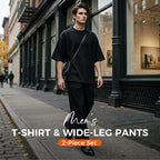👔Men's T-Shirt & Wide-Leg Pants 2-Piece Set