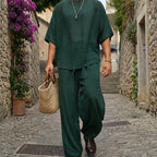 👔Men's T-Shirt & Wide-Leg Pants 2-Piece Set