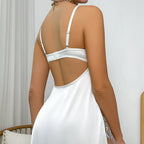 Model Special Offer-Lace Erotic Lingerie Camisole Nightgown with Bow