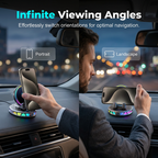 📱 RGB Car Phone Mount ✅ Auto-Clamping & Wireless Charging | Safe One-Hand Driving 🚗