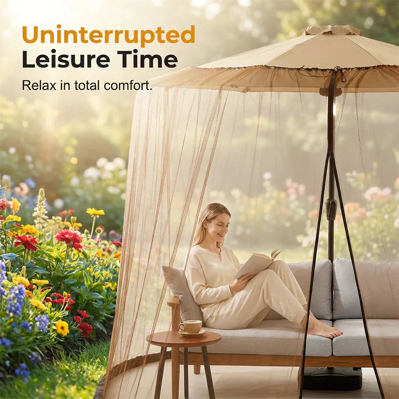 🚩🌞Patio Umbrella Mosquito Netting Screen