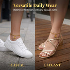 Gold Initial Anklet with Figaro Chain – Personalized letter, tarnish-resistant & adjustable length 👣