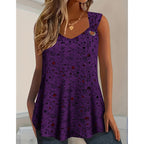 🌸 Women's Floral Print Tank Top – Chic V-Neck & Flowy Fit – Summer Wardrobe Essential 🌞